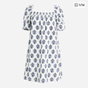 J.Crew Afternoon Dress in Gathered Floral Block Print